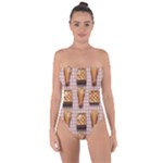 Gingham Chicken Waffles Tie Back One Piece Swimsuit