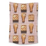 Gingham Chicken Waffles Large Tapestry