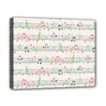 Rainbow Music Notes Canvas 10  x 8  (Stretched)