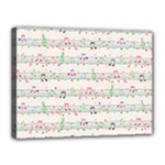 Rainbow Music Notes Canvas 16  x 12  (Stretched)