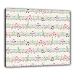 Rainbow Music Notes Canvas 24  x 20  (Stretched)