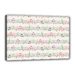 Rainbow Music Notes Canvas 18  x 12  (Stretched)