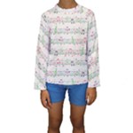 Rainbow Music Notes Kids  Long Sleeve Swimwear