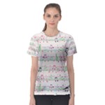 Rainbow Music Notes Women s Sport Mesh Tee