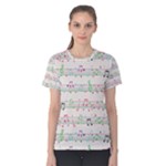 Rainbow Music Notes Women s Cotton Tee