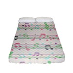 Rainbow Music Notes Fitted Sheet (Full/ Double Size)