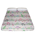 Rainbow Music Notes Fitted Sheet (King Size)