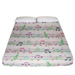 Rainbow Music Notes Fitted Sheet (California King Size)