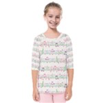 Rainbow Music Notes Kids  Quarter Sleeve Raglan Tee