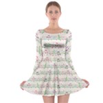 Rainbow Music Notes Long Sleeve Skater Dress