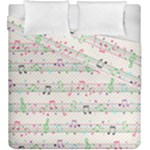 Rainbow Music Notes Duvet Cover Double Side (King Size)