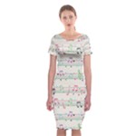 Rainbow Music Notes Classic Short Sleeve Midi Dress