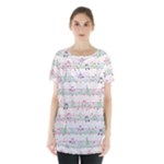 Rainbow Music Notes Skirt Hem Sports Top