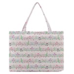 Rainbow Music Notes Zipper Medium Tote Bag