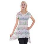 Rainbow Music Notes Short Sleeve Side Drop Tunic