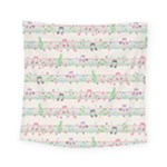 Rainbow Music Notes Square Tapestry (Small)