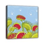 Blue Fly Trap Mini Canvas 6  x 6  (Stretched)