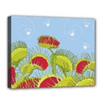 Blue Fly Trap Canvas 14  x 11  (Stretched)