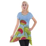 Blue Fly Trap Short Sleeve Side Drop Tunic