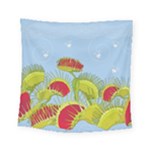 Blue Fly Trap Square Tapestry (Small)