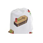 coffin emojis Drawstring Pouch (Large)