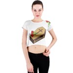 coffin emojis Crew Neck Crop Top