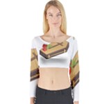 coffin emojis Long Sleeve Crop Top