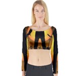 Friday 13th Zombie Long Sleeve Crop Top