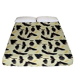 yellow bats Fitted Sheet (California King Size)