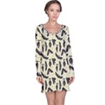 yellow bats Long Sleeve Nightdress