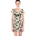 yellow bats Short Sleeve Bodycon Dress