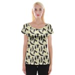 yellow bats Cap Sleeve Top