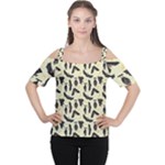 yellow bats Cutout Shoulder Tee