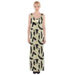 yellow bats Maxi Thigh Split Dress