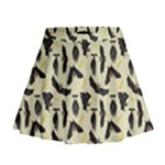 yellow bats Mini Flare Skirt