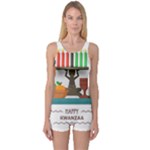 Happy Kwanzaa Gifts One Piece Boyleg Swimsuit