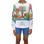 Happy Kwanzaa Gifts Kids  Long Sleeve Swimwear