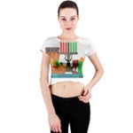 Happy Kwanzaa Gifts Crew Neck Crop Top