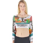 Happy Kwanzaa Gifts Long Sleeve Crop Top