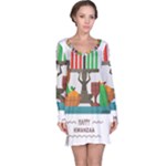 Happy Kwanzaa Gifts Long Sleeve Nightdress