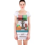 Happy Kwanzaa Gifts Short Sleeve Bodycon Dress