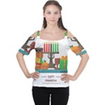 Happy Kwanzaa Gifts Cutout Shoulder Tee