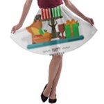 Happy Kwanzaa Gifts A-line Skater Skirt