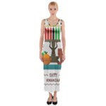 Happy Kwanzaa Gifts Fitted Maxi Dress