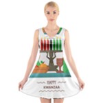 Happy Kwanzaa Gifts V-Neck Sleeveless Dress