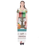 Happy Kwanzaa Gifts Short Sleeve Maxi Dress