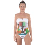 Happy Kwanzaa Gifts Tie Back One Piece Swimsuit