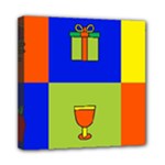 Kwanzaa Colorblock Mini Canvas 8  x 8  (Stretched)