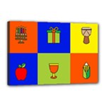 Kwanzaa Colorblock Canvas 18  x 12  (Stretched)