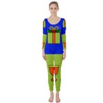 Kwanzaa Colorblock Long Sleeve Catsuit